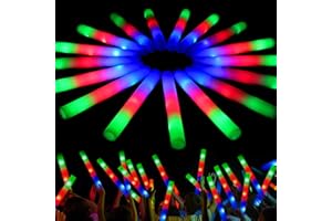 JOYIN 12 PCS Foam Glow Sticks Party Favors, Bulk LED Foam Sticks with 3 Modes Color Flashing Glow Party Supplies for Wedding, Concert, Camping, Birthday, Halloween Party Bag Fillers for Kids