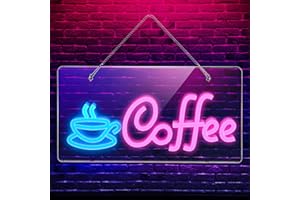 Amyzavls Caffè Neon Luce LED Caffè Neon Segno Caffè,42×22×2CM Segno Neon LED Parete Neon Luce Bar Segno, Cafe Decor Caffè Neon Segno per Bar Birra Club Ristorante