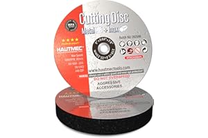 HAUTMEC Expert Grade Cut Off Wheels 230 x 2.0 x 22.23mm, 10 Pack Thin Grinding Disc for Cutting Metals/Iron Steel, General Purpose Cut Off Blade, HTACH25044