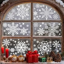 Cozyan Natale Vetrofanie Finestra Sticker Addobbi Adesivi per Finestre Vetrofani