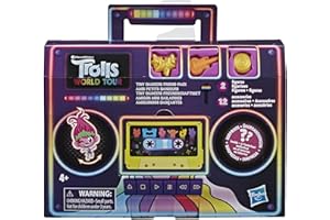 DreamWorks Trolls Tiny Dancers Friend Pack z 2 figurkami małych tancerek, 2 bransoletkami i 10 charmsami, zabawkami inspirowanymi filmem Trolls World Tour