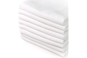 ‎FENSILO FENSILO - Mulltücher Weiss - Mullwindeln Weiß - 8er Pack 60x80 cm - Spucktücher Baby, schadstoffgeprüft - Spucktücher für Jungen und Mädchen