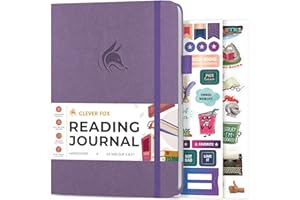 Clever Fox Reading Journal – Guided Book Review Log with Reading Tracker – Gift Book Accessories for Reading Lover – Tracking Journal for Kids & Adults – A5 Size, 14.6x21.3cm (Lavender)
