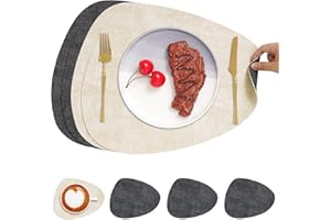 Chitomars Manteles Individuales y Posavasos, Doble Cara Salvamanteles Individuales Antideslizantes Manteles Individuales Lavables Plastico Individuales Mesa Resistentes al Calor