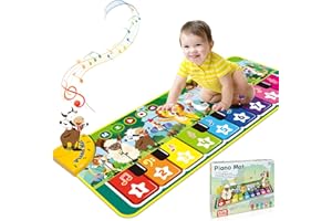 Gralal Juguetes Niños 1 Año, Alfombra Musical con 10 Sonidos De Animales Juguetes Regalo 1 2 Niños Niña Años, Piano Infantil Juegos Juguetes Montessori Educativos Sensoriales Bebe 1 Año