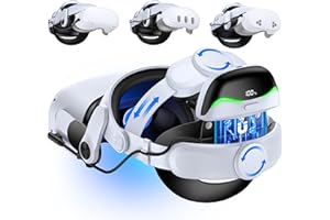 COGUYTECH 6700mAh Akku Headstrap für Meta Quest 3/3S/2, Hot-Swap-Powerbank Akku Headstrap Kompatibel mit Meta Quest 3 VR Zubehör, Magnetische Verbindung Digitale Batterien, Ausgleich Schwerkraft