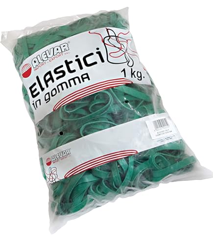 Elastici A Fettuccia In Gomma Para - Confezione 1kg, Diametro 50mm, Spessore 8x1,5mm, Colore Naturale, Per Ufficio E Casa