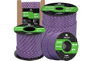 Abma Cord Paracord 2mm Cuerda de 100% Nylon 15m Tipo I Cuerda de Paracaídas 1 Hebra - MAX. 45 kg - Napa Valley