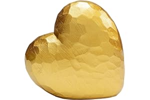 Kare Design Deco Object Heart, Gold, Elegant, Handpainted, Each Piece Unique, Gift Idea, Decorative Home Accessoires, Room Decor, Home Decor for Living Room, Home Office, 14x14x7 cm (H/W/D)