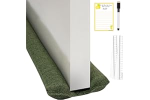 FRESH JUNGLE Draught Excluder for Doors-Double Sided Draft Excluder for Doors. 30"-36" Draught Excluder for Bottom of Door. Smell, Light and Noise Blocker Air Insulation, Energy Saving Exterior and Interior Doors