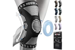 NEENCA Knästöd, komprimerat knäbandage med patella gelkuddar och fjädersidostabilisatorer, medicinska knäskydd för löpning, menisk spricka, artrit, ledsmärtlindring, ACL, återhämtning