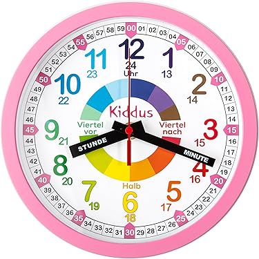 klok regenboog kleuren - leren klokkijken - Stickers op maat klok regenboog kleuren - leren klokkijken - Stickers op maat