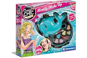 Clementoni Crazy Chic - Lovely Make Up Delfino, Cofanetto Trucchi Bambine 6+ Anni, Trousse Portatile con Set Cosmetici Sicuri per Bambine, Idea Regalo Collezionabile, 18630