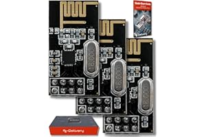 AZDelivery 3 x NRF24L01 + 2.4GHz Wireless RF Transceiver Module compatible with Arduino and ESP8266 Including E-Book!