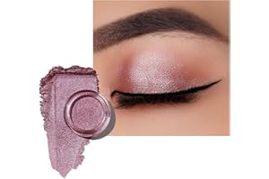 ‎OULAC Oulac Cień do powiek w kolorze różowego złota, wysoko pigmentowany, kremowy cień do powiek, wodoodporny i trwały, satynowane metaliczne wykończenie, makijaż oczu bez zmarszczek, wegański i bez