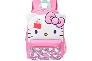 Hello Kitty Sanrio Backpack for Girls Tweens Kawaii Rucksack School Bag Lightweight Teens Anime Daypack for PE Sports Holiday Travel Sleepovers