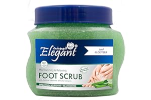 AFS ELEGANT Elegant Aloe Vera Foot Scrub 500g - Exfoliating, Cleansing, and Nourishing Foot Exfoliator - Removes Callouses and Dead Skin Cells, Promotes Healthy Skin Growth - Natural Foot Scrub 17.64oz