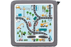 ‎YABADUU yabaduu Schutzfolie Schutzcover für Toniebox 1 passgenau selbstklebend kindgerecht Folie Zubehör für Kinder Spielzeug (Y031-26 Spielstraße, Ohne Wunschname)