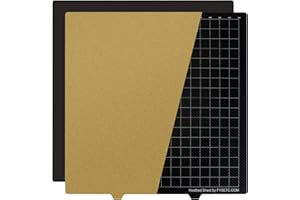 BCZAMD Ender 5 Plus 2022 Plaque de construction JanusBPS-PET Plateforme Or Poudre texturée PEI + PET Fibre de carbone Printemps Feuille d'acier chauffée Surface de lit avec autocollant Maagnétique