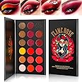 Afflano Red Eyeshadow Palette Highly Pigmented, Long Lasting True Red Eye Shadow Halloween Makeup Pallet 18 Color, Matte Shimmer Brown Black Red Yellow Sunset Warm Fall Eye Shade Cruelty Free