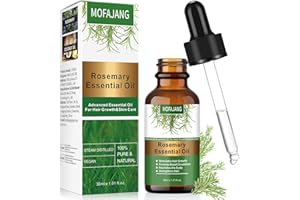 MOFAJANG Aceite Esencial De Romero Para El Crecimiento Del Cabello, Aceite Natural Para El Crecimiento De Cejas Pestañas Y Barba, Suero Anticaída Para Un Crecimiento Rápido Para Hombres Y Mujeres -30ml