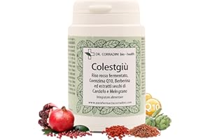 DR. CORRADINI BIO - HEALTH Dr. Corradini Berberina Liposomiale con Riso Rosso Fermentato Coezima Q10 Carciofo e Melograno - Berberina hcl 500 mg Complex Rapido Assorbimento