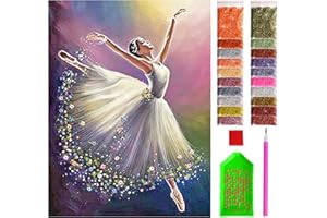 ARTULIO Diamond Painting Kit Completo - Ballando la ballerina in una splendida posa - 30x40cm - Pittura Diamante Fai da Te, Diamond Painting Kit 5D DIY