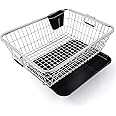 Stewit Stainless Steel Basket for Utensils Dish Drainer Kitchen Organizer | After Wash Utensils Basket/Dish Drying Rack Suitable,Crockery, Plates & Bowl with Spoon Holder (22x16x9 in) (Silver)