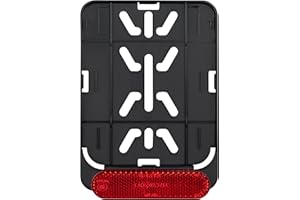 AUTOLIGHT 24 Kennzeichenhalter für Versicherungskennzeichen 135 x 110 mm für Mofa Roller S-Pedelec E-Bike Moped L-Krad – Leichtkraftrad 50 CCM (mit Reflektor)
