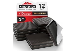 X-Protector Halkskydd för Möbler - 12 ST 75 mm | Prime Line Självhäftande möbelgrepp – Halkfria möbeltassar i gummi – Möbelst