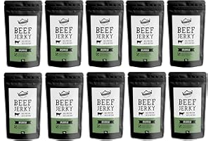 ‎CRAFTSMAN FINEST FOODS Craftsman Beef Jerky Pepper 500 g | Ohne Zucker | Aus Deutschland - Bayern | Jerky Beef Set 10 x 50g | 100% Rindfleisch | High Protein 68% | Trockenfleisch Pfeffer | 100% Natürlich