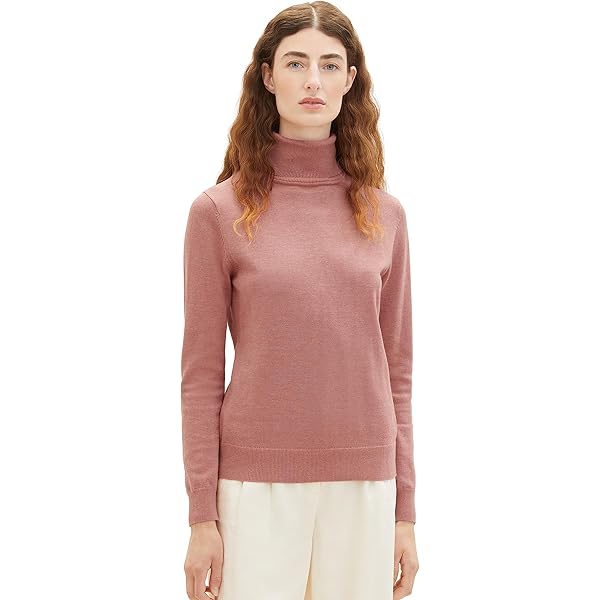 TOM TAILOR Damen Pullunder - Basic Strickweste Mit Rundhalsausschnitt