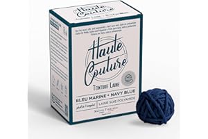 Teinture Textile Spéciale Laine Bleu Marine - Haute Couture - 300g Tout-en-un - Teinture à la main - Laine, Soie & Polyamide – Teinture Vêtement & Tissu Grand Teint – Couleur Intense & Durable