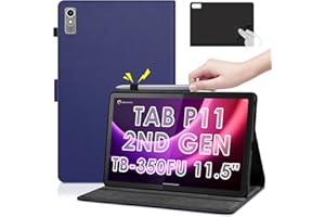 KATUMO Etui do Lenovo Tab P11 (2. generacji) 11,5 cala TB350 2022, etui ochronne ze skóry z wieloma perspektywami stojaka, Slim Smart Flip Case Tablet Tab P11 2. generacji