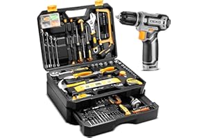 DEKO Caja Herramientas Completa Eléctricas 238 Piezas con 12V Taladro Eléctrico sin Cuerda, 10 mm Chuck sin Llave, Caja profesional de herramientas Domésticas de Bricolaje para Oficinas y Jardín