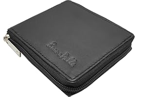 Buono Pelle Mens Designer Zip Around Genuine Soft Real Leather Wallet Credit Card Holder Purse