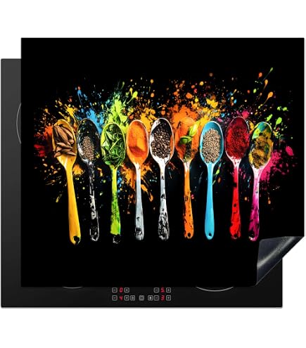 CTC-Trade Set Copri Fornelli In Vetro Temperato 2 Pezzi 30x52 Cm - Copertura Per Piano Cottura A Induzione, Elettrico E Vetroceramica - Antigraffio E Paraschizzi - Scuro