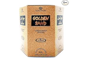 AL REHAB Al-Rehab Crown Perfumes Lot de 6 flacons d'huile parfumée Sable doré 6 ml