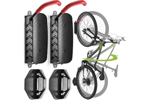 Housolution Support Mural Pivotant pour Vélo, Supports pour Vélo pour le Garage de Montagne, Support de Rangement pour Vélo pour le Garage, Supporte Jusqu'à 66lbs, Facile à Installer (2 Paquet)