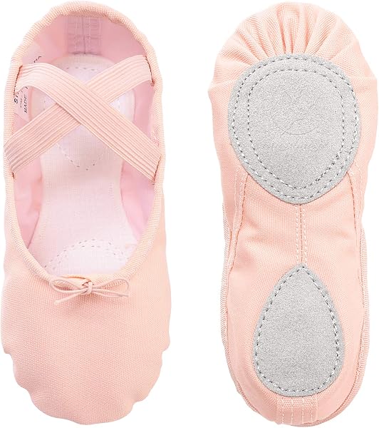 Chaussure de Ballet Danse Classique Toile Chaussures Gymnastique Yoga Ballet Chaussons pour Filles Femmes EU22-44 - 1