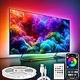 Maylit ICRGB TV LED Backlight, App Control LED Lights for 71-75in TV/Monitor, Music Sync Color Changing TV LED Strip Lights for Home Decor, USB Powered Gaming Accessories Lights for Bedroom Room Decor