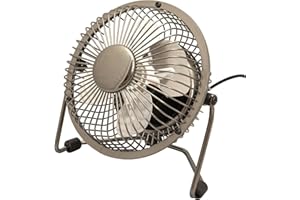 Schallen Mini Portable USB Powered Desktop Office Computer, PC, Mac, Laptop Cooling Desk Table Fan (Gunmetal Grey)