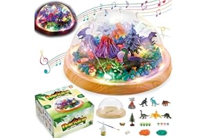 hapray DIY Fairy Dinosaur Toys for Kids, Decor Music Night Light Kits, Ideal Art and Crafts Birthday Christmas Gifts Age5-10 6 7 8 9 12