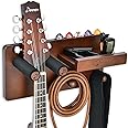 Support Mural Pour Guitare En Bois De Chêne - 2 Pièces, Accroche En Forme De U Rembourré, Pour Guitare Acoustique/Électrique/Basse