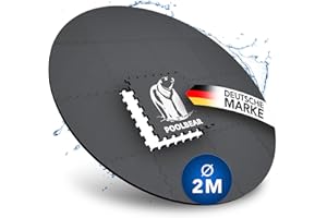 PoolBear | Whirlpool Unterlage rund 200cm | Bodenschutzmatte für Outdoor Whirlpools | Whirlpoolmatte Poolunterlage Pool Untergrund Bodenschutz schwarz