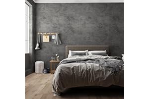 JSEVEM 40CM×9M Extra Thick Blue Grey Black Concrete Wallpaper Peel and Stick Waterproof Gray Concrete Contact Paper Vinyl Wrap Industrial Grey Cement Wallpaper for Bedroom Bathroom Office Room Walls