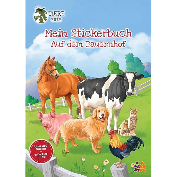 Wiederverwendbares Jelly Sticker Buch – 58 Bauernhof-Tier Aufkleber & 8 Szenen Für Kleinkinder