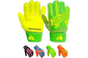 ‎METEOR Rękawice Bramkarskie Dla Dzieci Rekawice Dla Bramkarza Na Trening Piłkarski Zapobieganie Kontuzjom Dzięki Zabezpieczeniu Palców Bardzo Mocny Chwyt Ochronne Chłopcy Młodzież Dorośli Nastolatki CATCH