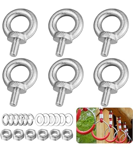 Female Threaded Eye Bolts M6 M8 M10 M12 M16 M20 Galvanized Steel Lifting Eye Nuts – Female Threaded Nut With Eye For Lifting & Rigging Galvanised Steel Eye Nuts - Foto 4