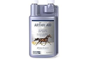 Nutriscience ArthriAid Joint Supplements for Horses Glucosamine, Chondroitin, MSM & HA Supplement Aids joint Lubrication - Improves Joint Health & Mobility (1 Litre - Liquid)